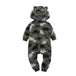 Winter long sleeve romper With Teddy Bear Eears - Indigo-Temple