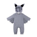 Winter Baby Romper With Charming Ears - Indigo-Temple