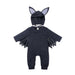 Winter Baby Romper With Charming Ears - Indigo-Temple