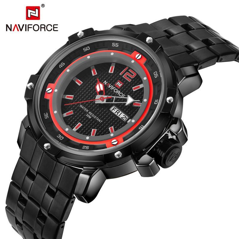 Stainless Steel Military Wrist watch (4 colors) - Indigo-Temple