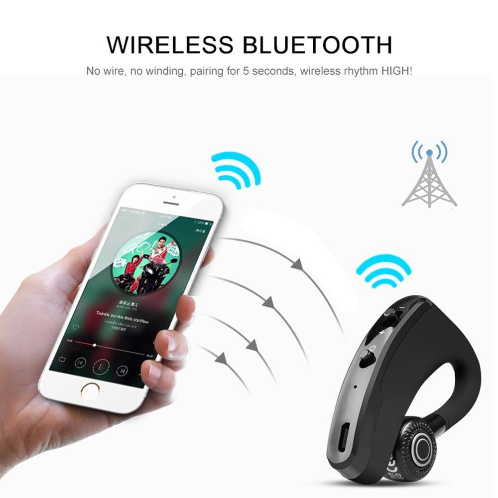 V9 Legend Mini Wireless Bluetooth Voice-Activated Headset - Indigo-Temple