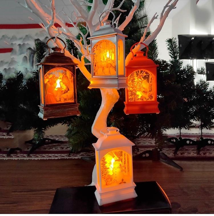 LED Christmas Decoration Lanterns (2 pcs set) - Indigo-Temple