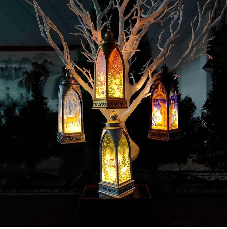 LED Christmas Decoration Lanterns (2 pcs set) - Indigo-Temple