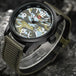 Military Fabric Strap Wristwatch ( 4 colors ) - Indigo-Temple