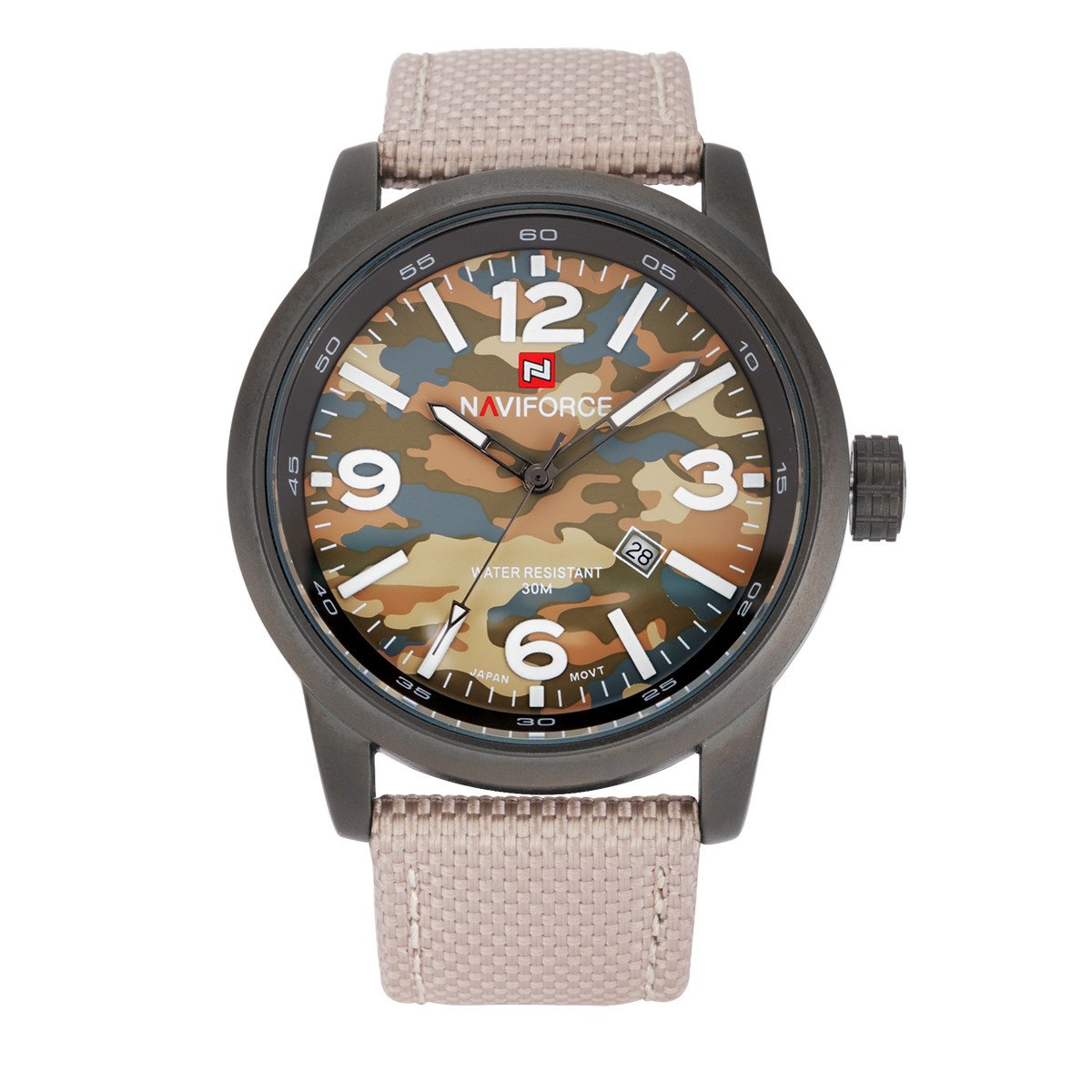 Military Fabric Strap Wristwatch ( 4 colors ) - Indigo-Temple