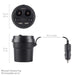 Cup Style Car Charger USB Car Charger & Dual Cigarette Lighter - Indigo-Temple