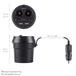 Cup Style Car Charger USB Car Charger & Dual Cigarette Lighter - Indigo-Temple