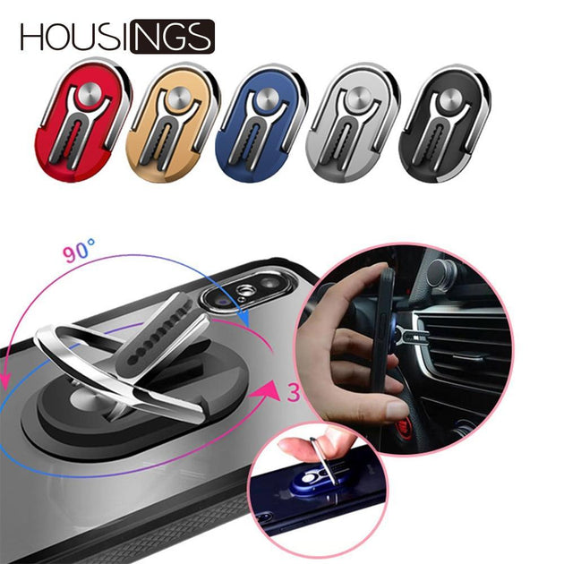 3 in 1 Car Ac Vent Phone Ring Mount (2 pcs) - Indigo-Temple