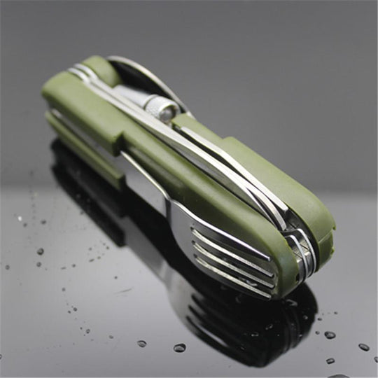 Folding Outdoor Multi-Tool with LED - Indigo-Temple