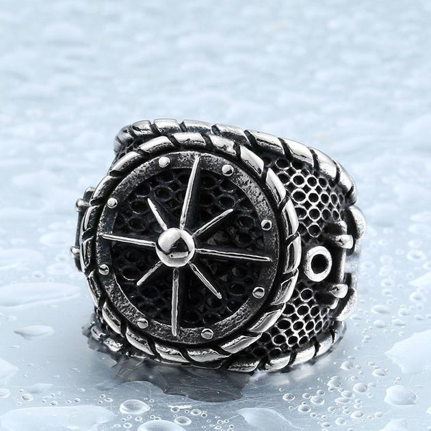 TORTUGA - Helm & Anchor Ring - Indigo-Temple