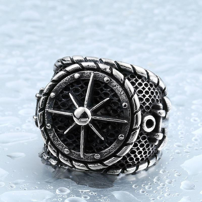 TORTUGA - Helm & Anchor Ring - Indigo-Temple