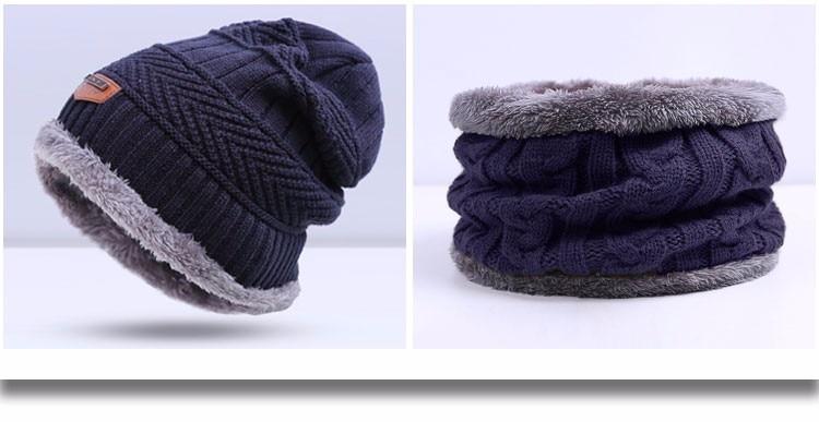 WindWarrior™ Wool Hat and Scarf Winter  Set - Indigo-Temple