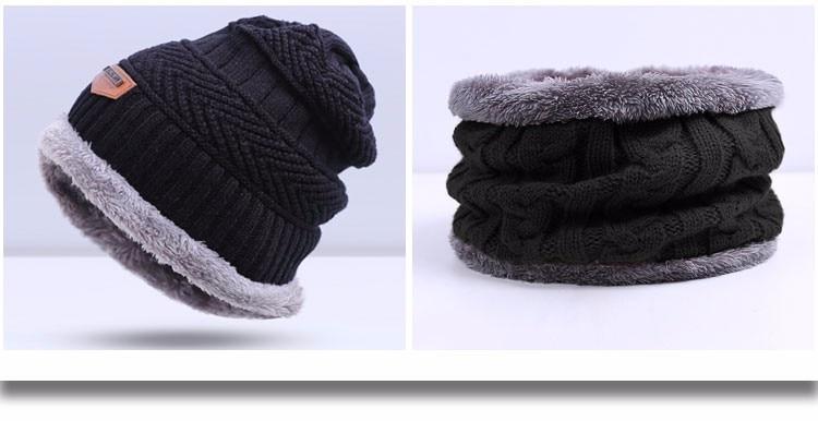 WindWarrior™ Wool Hat and Scarf Winter  Set - Indigo-Temple