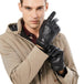 Genuine Leather Elegant Touch Screen Gloves - Indigo-Temple