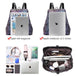 GEOMETRIC LUMINOUS BAG SET - Indigo-Temple