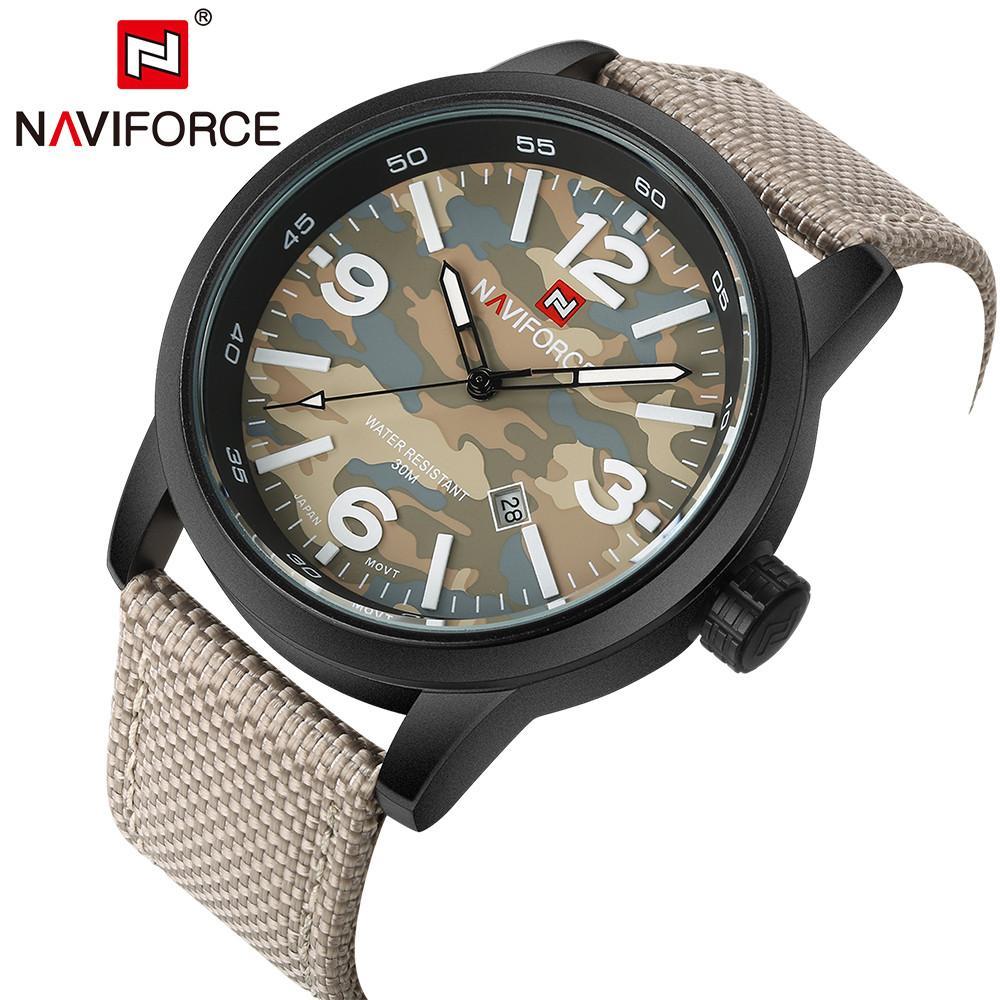 Military Fabric Strap Wristwatch ( 4 colors ) - Indigo-Temple