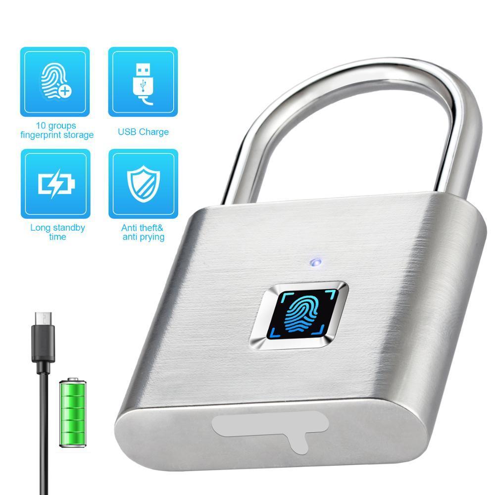 SmartLock™ Fingerprint Keyless USB Rechargeable Lock - Indigo-Temple