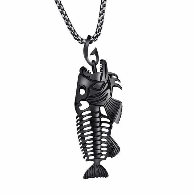 Fish Bone   Pendant - Indigo-Temple