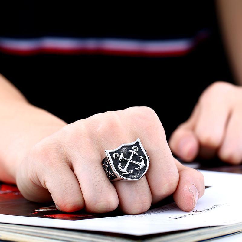 Nell - Anchor Ring For Man - Indigo-Temple