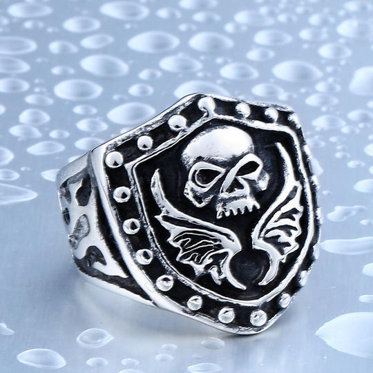 Beier - Skull Ring For Man - Indigo-Temple