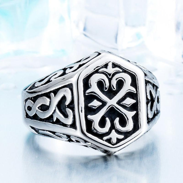 Templar-    Antiqued Ring - Indigo-Temple