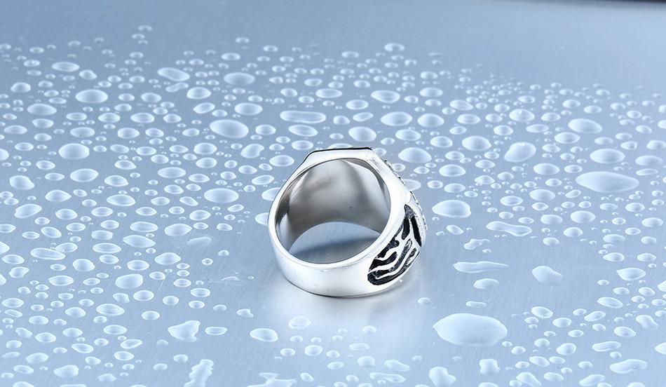 Beier - Skull Ring For Man - Indigo-Temple