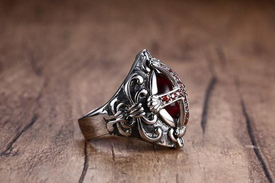 "The End Time" Cross Rings - Indigo-Temple