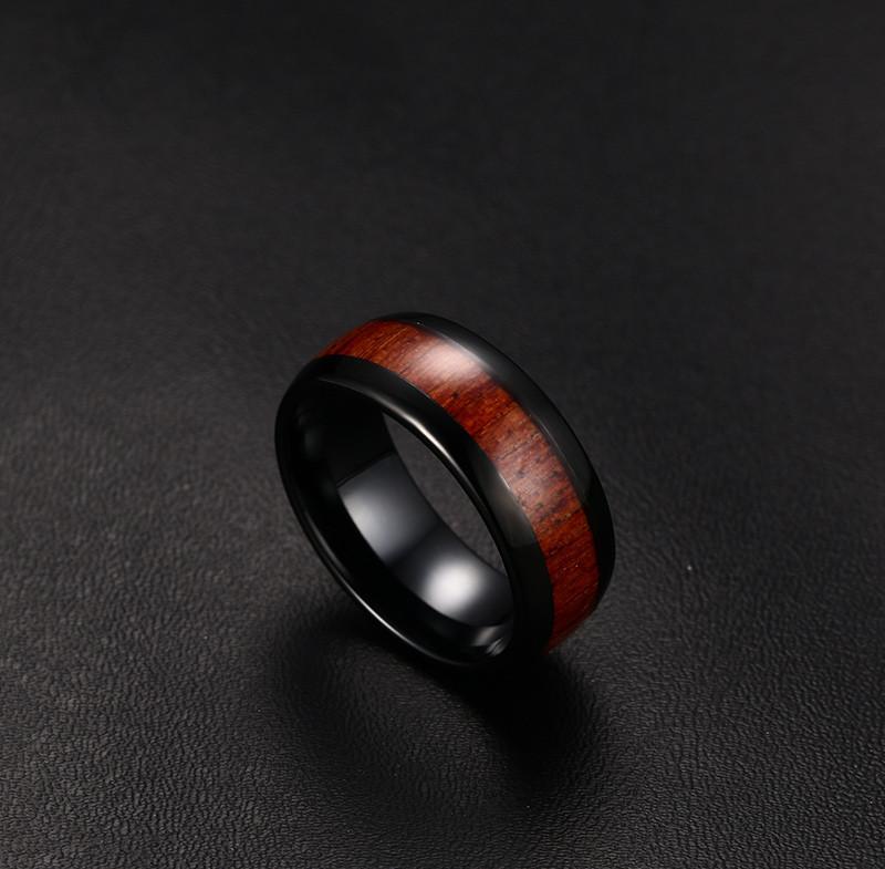 NED -  Men  Ring  Wood Design - Indigo-Temple