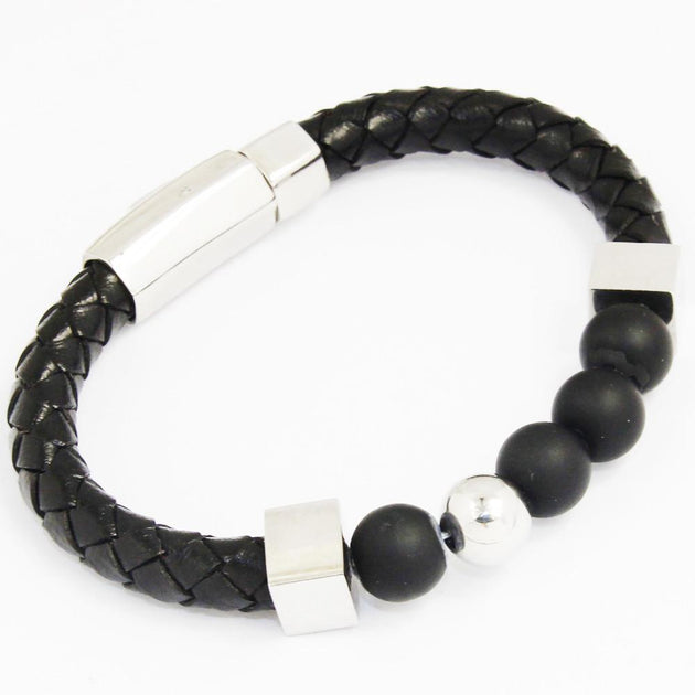 Beany -   Leather Bracelet - Indigo-Temple