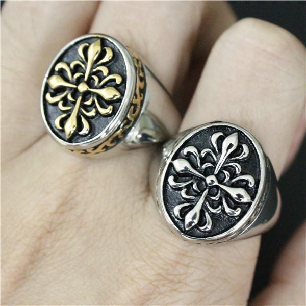 Malta -  Vintage Cross Flower Ring - Indigo-Temple