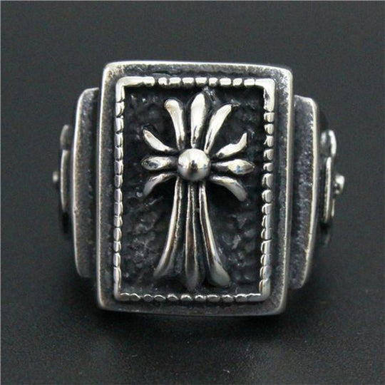 Mackay- Cross Flower  Ring - Indigo-Temple