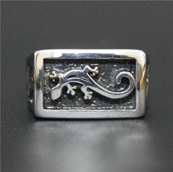 Gekko-Stainless Steel  Ring - Indigo-Temple