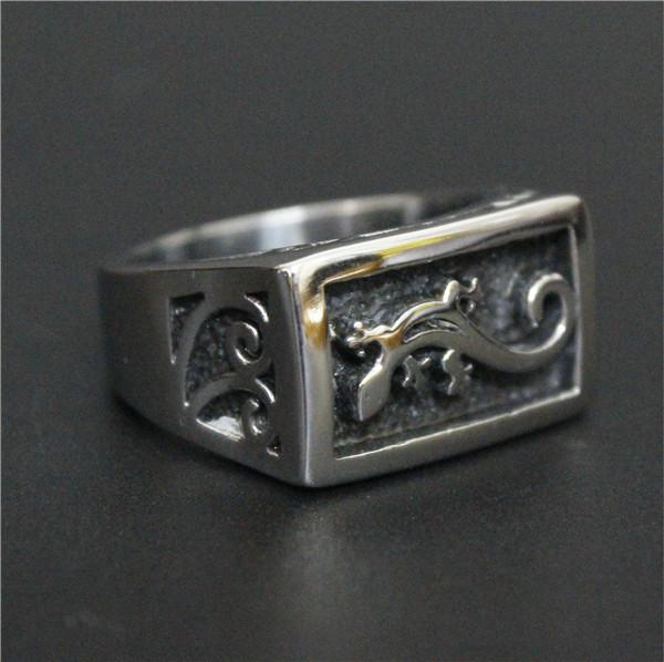 Gekko-Stainless Steel  Ring - Indigo-Temple