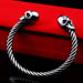 Halki -  Skull Bracelet for Man 316 Stainless Steel - Indigo-Temple