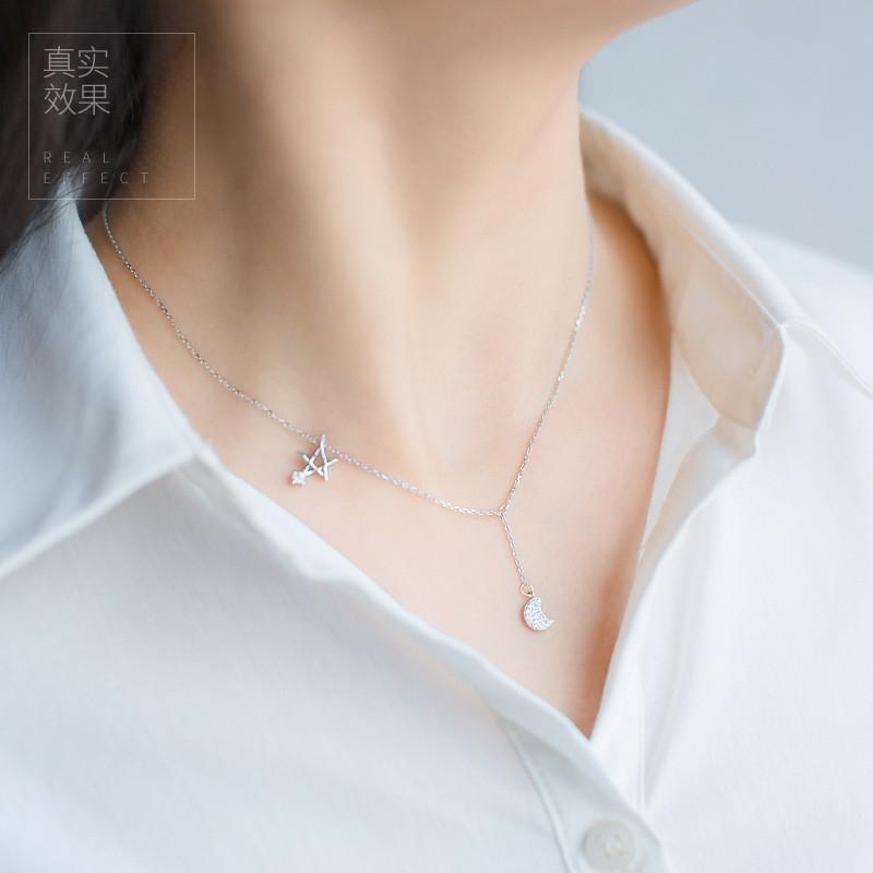 MONA- Moon Star Necklace Pendant - Indigo-Temple