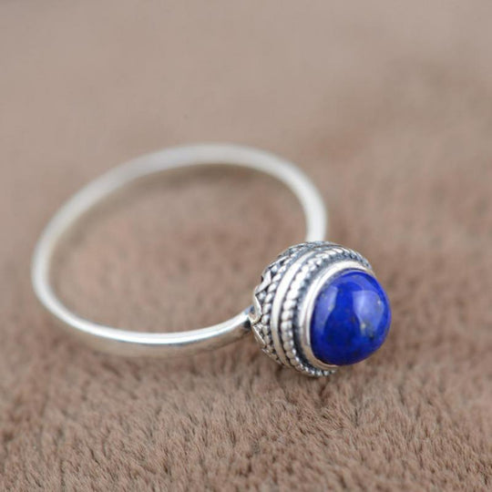 IDAN Elegant Style With Natural Stones Ring - Indigo-Temple