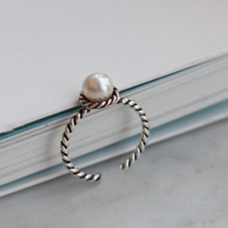 ORX- 100% 925 Sterling Silver Rings For Women Natural Fresh Water Pearl P - Indigo-Temple