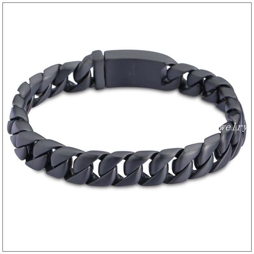 Topen-Stainless Steel Black Bracelet - Indigo-Temple