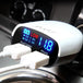 LED Screen Dual USB Car Charger - Indigo-Temple