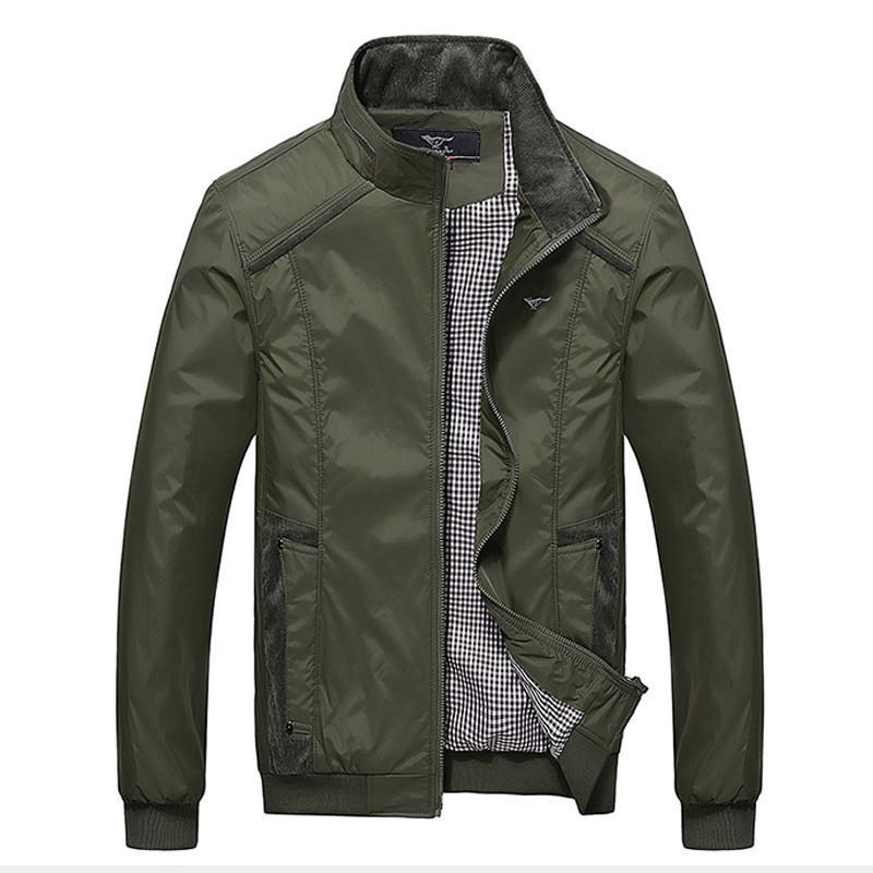 Military Slim Fit Polo bomber Jacket  (2 colors) - Indigo-Temple