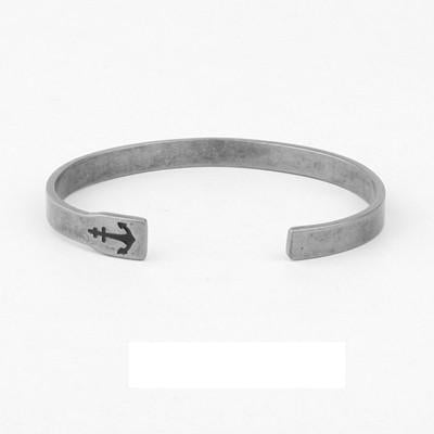 Miaisai - Anchor 316L Titanium Steel Retro Silver bracelet - Indigo-Temple