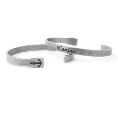 Miaisai - Anchor 316L Titanium Steel Retro Silver bracelet - Indigo-Temple