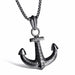 Viny -  Men Anchor Pendant Necklace - Indigo-Temple