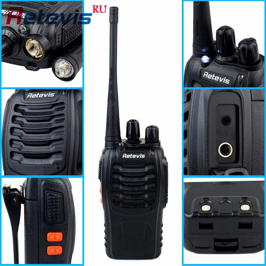 2pcs Portable Walkie Hf Transceiver - Indigo-Temple