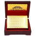 24K  Gold Foil Plated Cards With a Wooden Box - Indigo-Temple