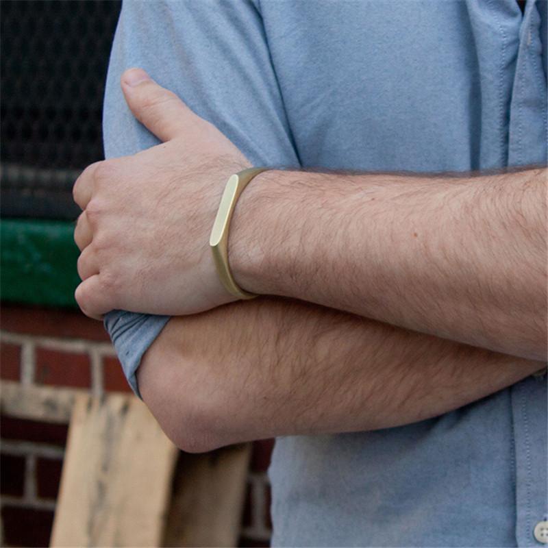 PunkX -  316L Titanium Steel Heavy Bracelets - Indigo-Temple