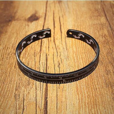 ROLO - Open Ruler Bracelet   316L Titanium Steel - Indigo-Temple