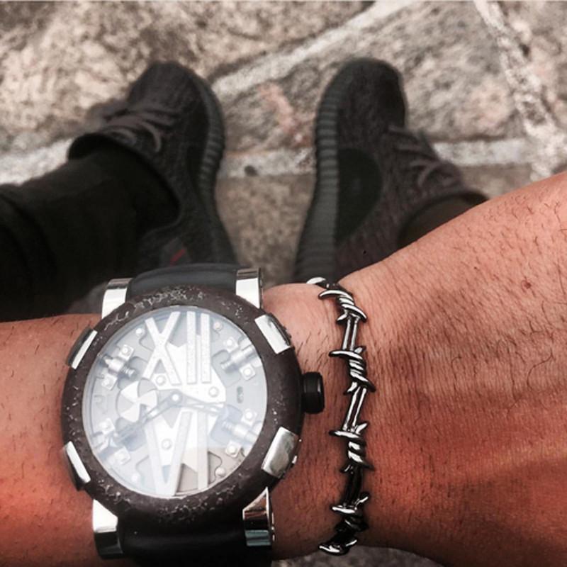 REX-   Twist thorns Cuff  Bracelet - Indigo-Temple