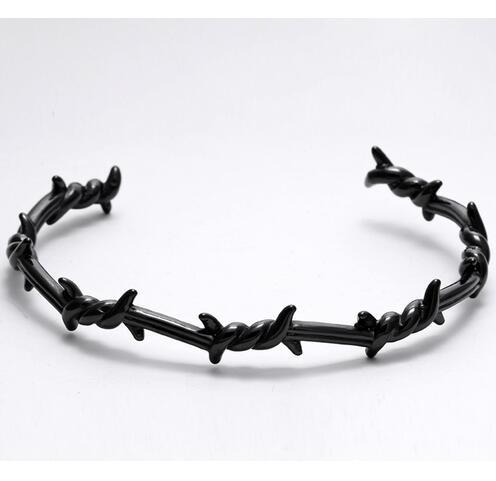 REX-   Twist thorns Cuff  Bracelet - Indigo-Temple