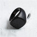 Coolx - Black  Square  Men's Ring - Indigo-Temple
